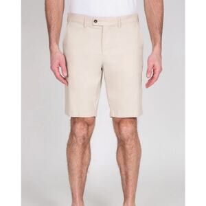 Slate & Stone Khaki Shorts Tab Front Woven 100% Cotton Men's 32 NEW